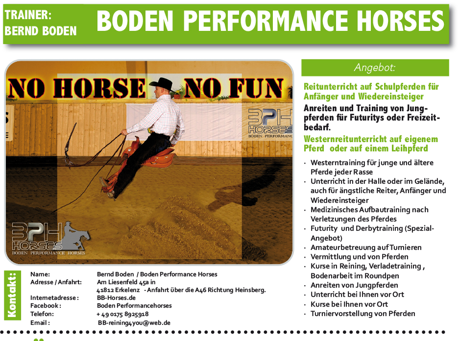 Boden Performance Horses – PLZ 41812