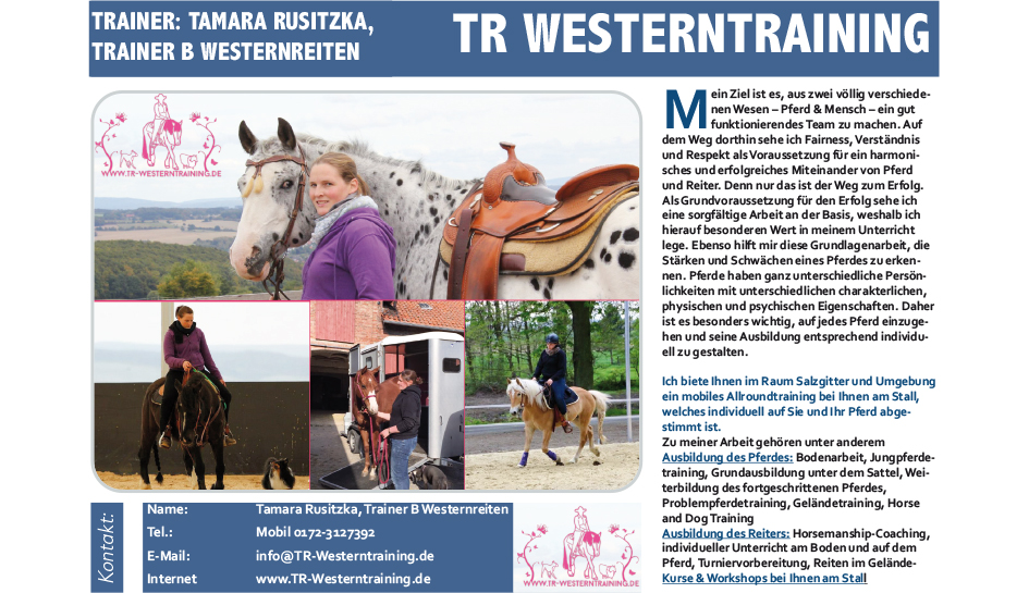 TR Westerntraining – PLZ 38226
