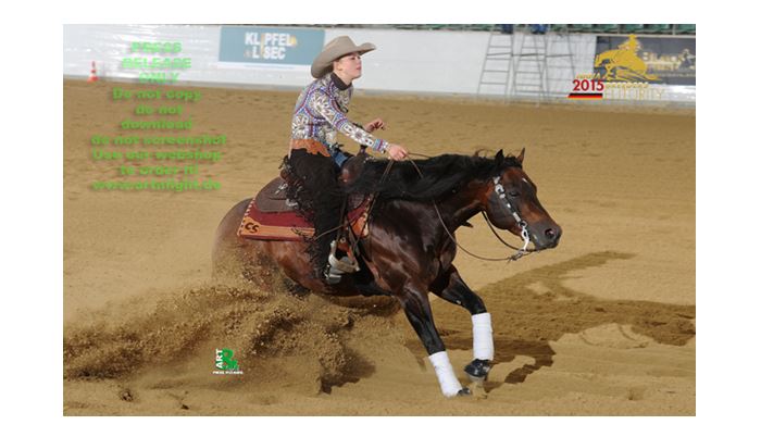 NRHA Breeders Futurity 2015: Erster Vorlauf in der Breeders Futurity Bit: Cody Sapergia und Made In Walla dominieren Open, Gina Schumacher und Star Bleach die Non Pro