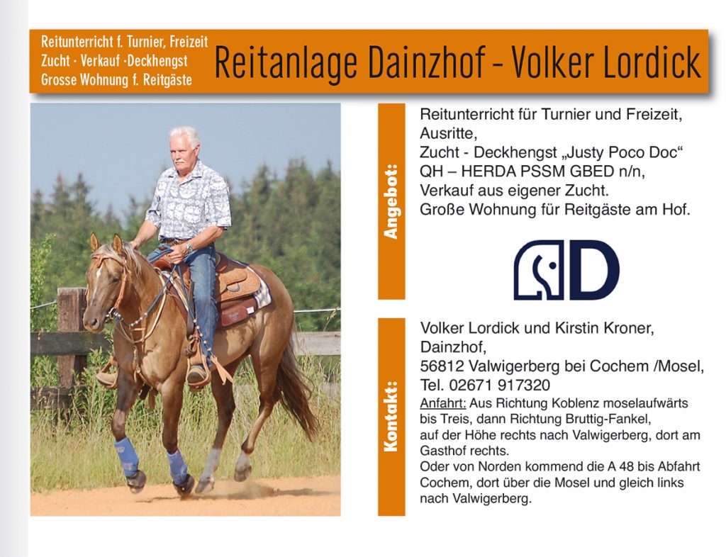 Reitanlage Dainzhof – Volker Lordick – PLZ 56812